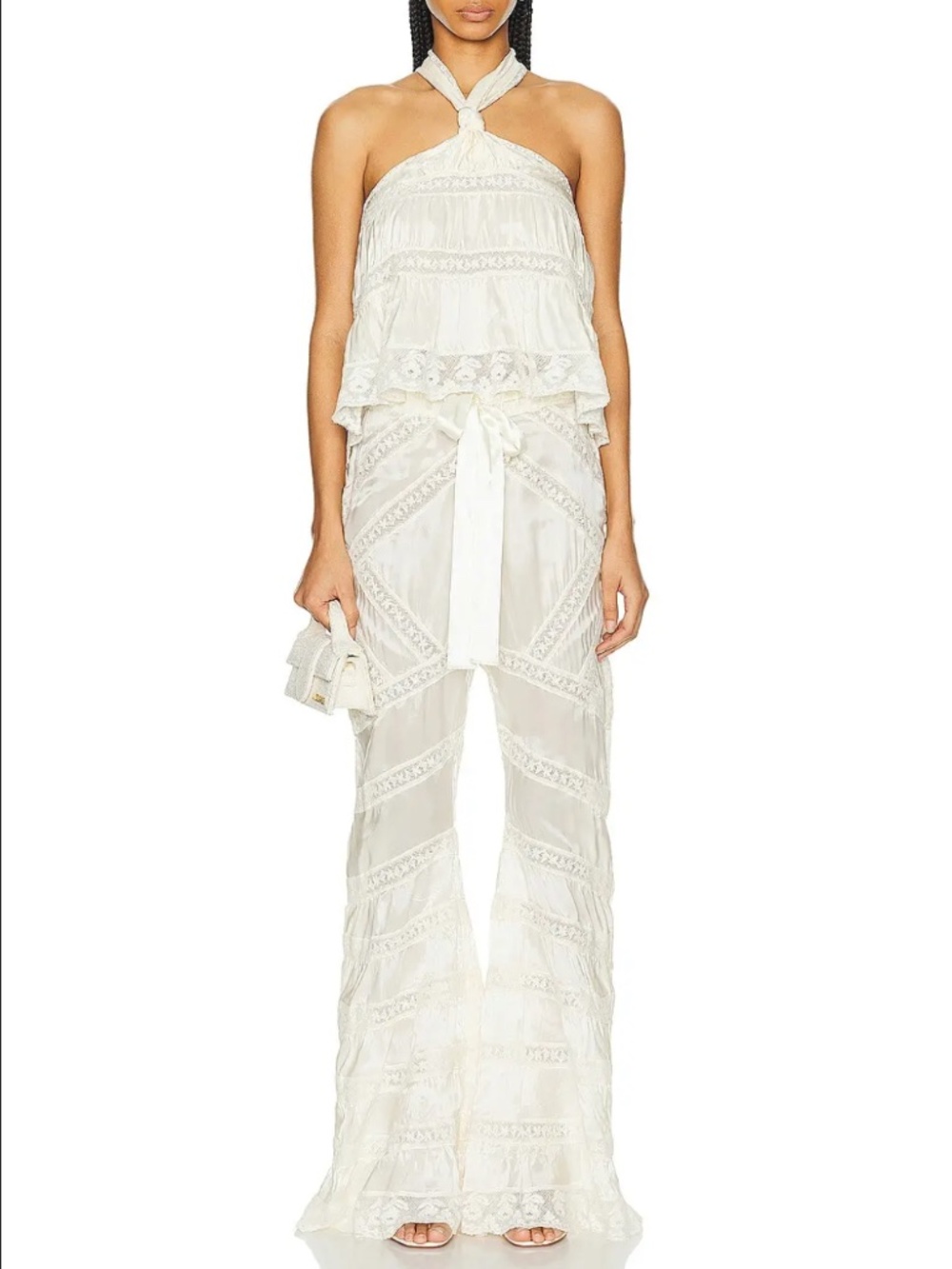 LoveShackFancy 'Neliana' Pant in Antique White (NWT)